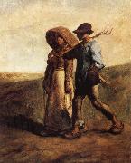 Jean Francois Millet People go to work oil painting artist